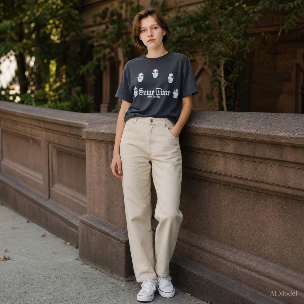 Worn Free John Lennon T-Shirt Womens Large Grey Some Time in NYC Graphic Tee